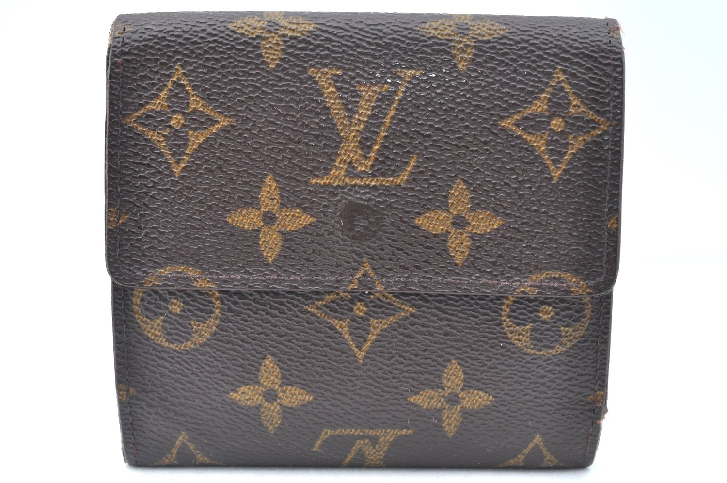 Authentic Louis Vuitton Monogram M61652 Porte Monnaie Billet Carte Credit K6354