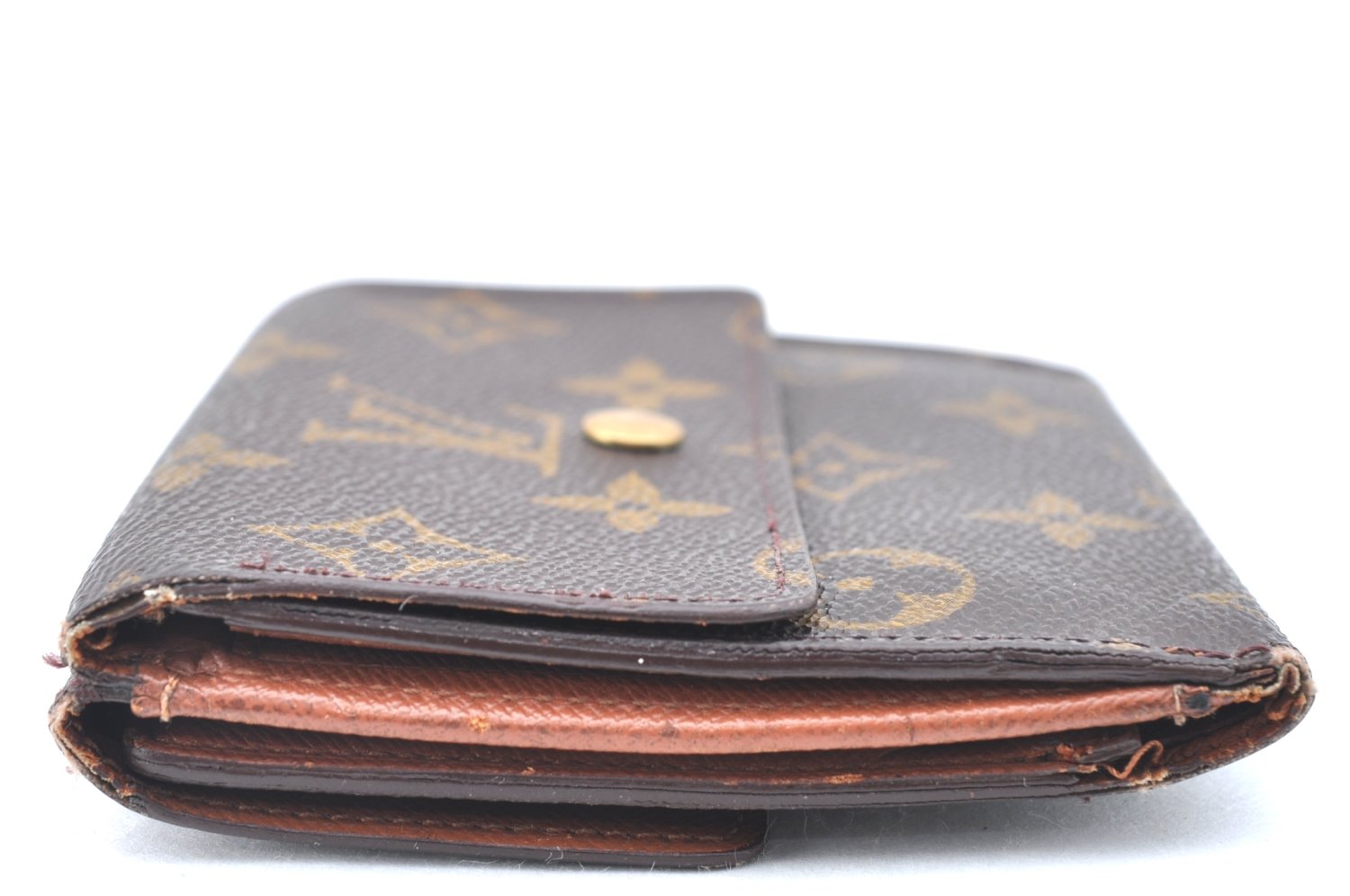 Authentic Louis Vuitton Monogram M61652 Porte Monnaie Billet Carte Credit K6354