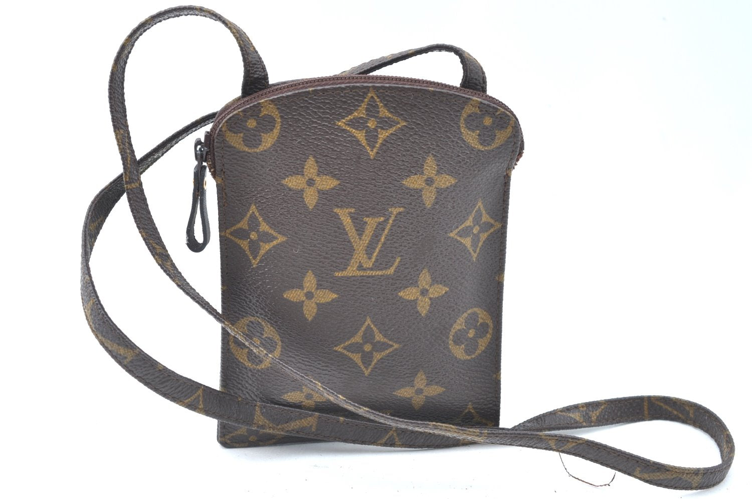 Authentic Louis Vuitton Monogram Pochette Secret M45484 Shoulder Bag Pouch K6364