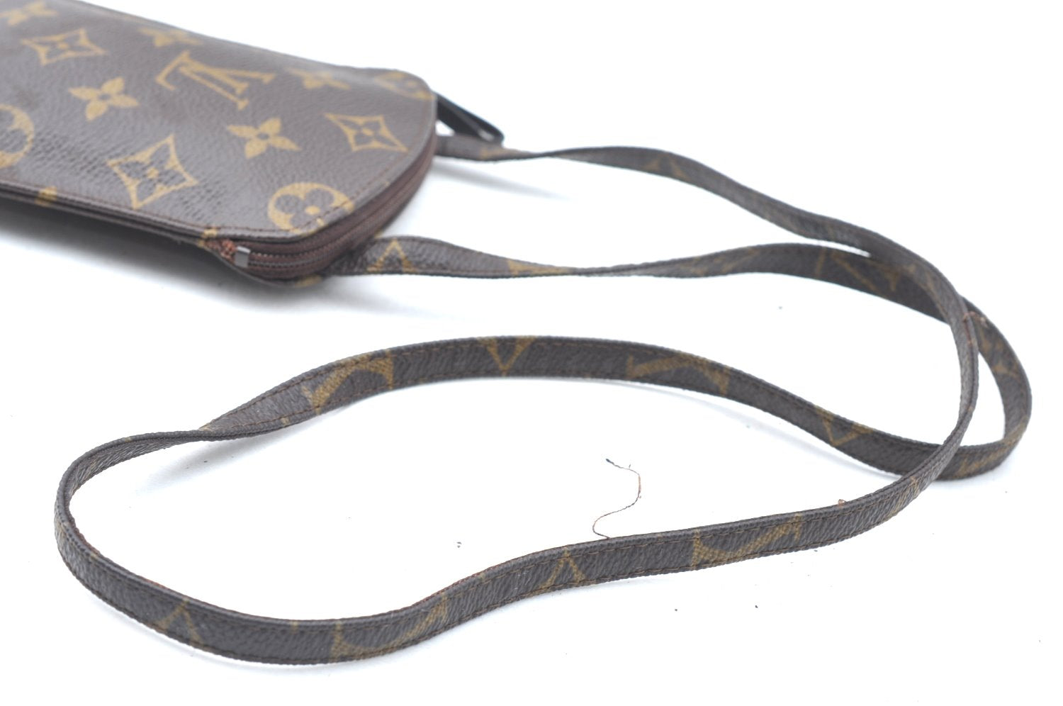 Authentic Louis Vuitton Monogram Pochette Secret M45484 Shoulder Bag Pouch K6364