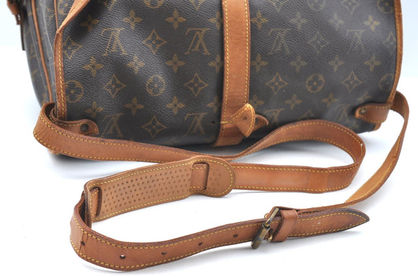 Authentic Louis Vuitton Monogram Saumur 35 Shoulder Cross Bag M42254 LV K6385