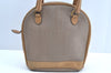 Authentic Christian Dior Vintage Trotter Tote Hand Bag PVC Leather Beige K6400