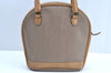 Authentic Christian Dior Vintage Trotter Tote Hand Bag PVC Leather Beige K6400