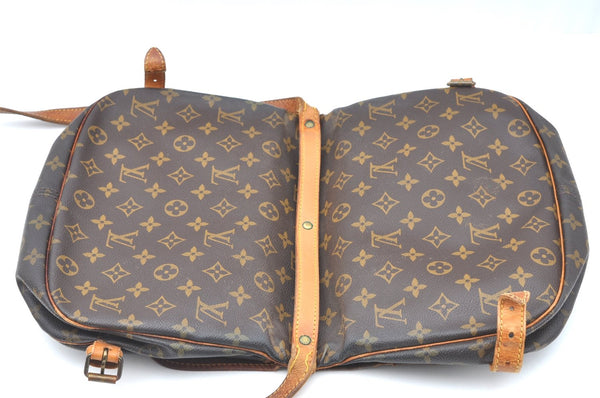 Authentic Louis Vuitton Monogram Saumur 30 Shoulder Cross Bag M42256 LV K6401