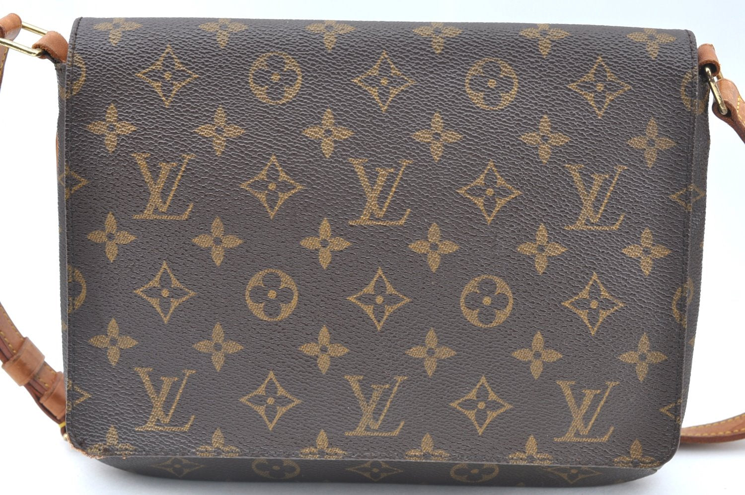 Authentic Louis Vuitton Monogram Musette Tango Shoulder Bag M51257 LV K6410