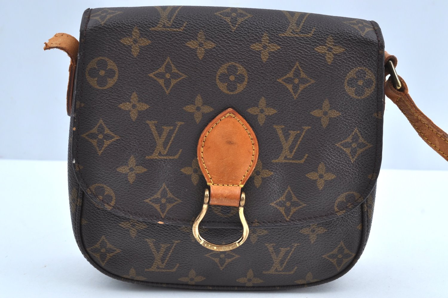 Authentic Louis Vuitton Monogram Saint Cloud MM M51243 Shoulder Bag Junk K6413