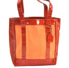 Authentic GUCCI Vintage Shoulder Tote Bag Polyurethane Enamel Orange Junk K6437
