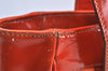 Authentic GUCCI Vintage Shoulder Tote Bag Polyurethane Enamel Orange Junk K6437