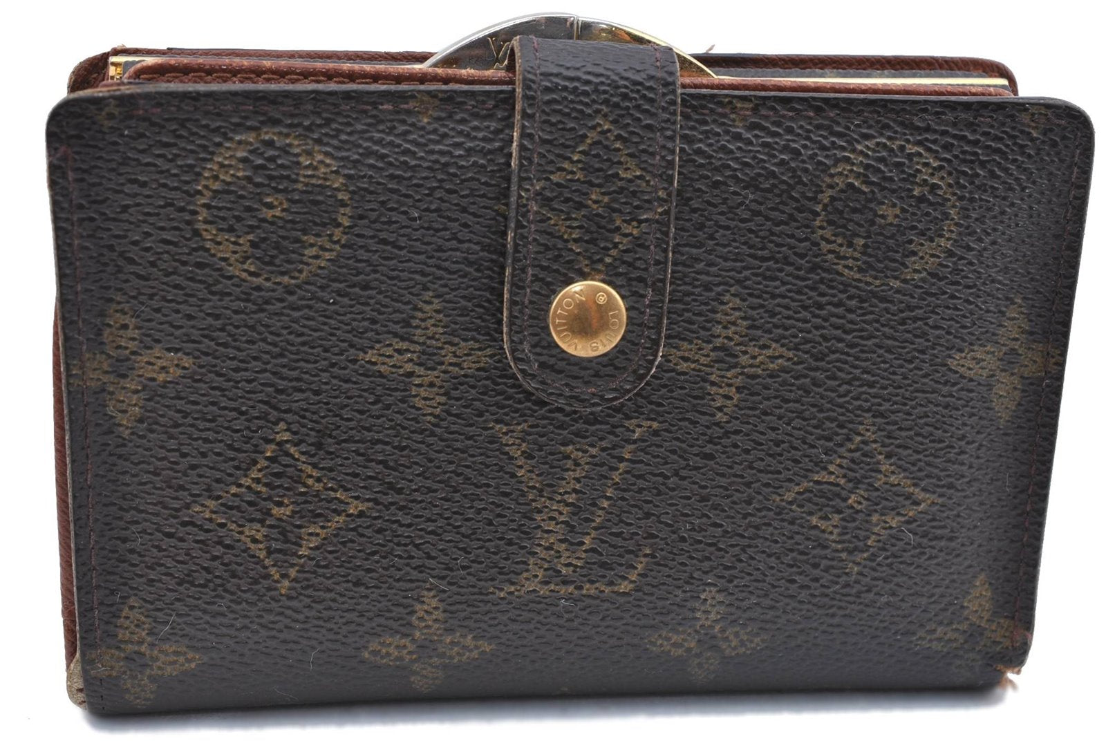 Auth Louis Vuitton Monogram Porte Monnaie Billets Viennois M61663 Wallet H6113