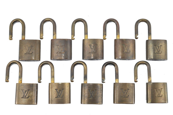 Authentic Louis Vuitton Padlock Gold 10Set LV H6155