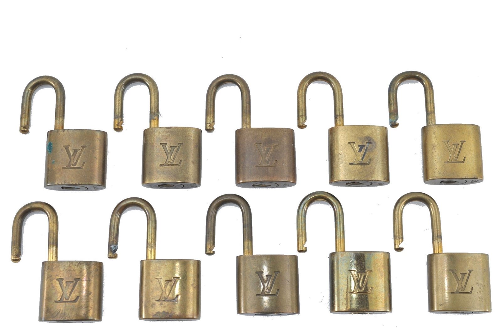 Authentic Louis Vuitton Padlock Gold 10Set LV H6157