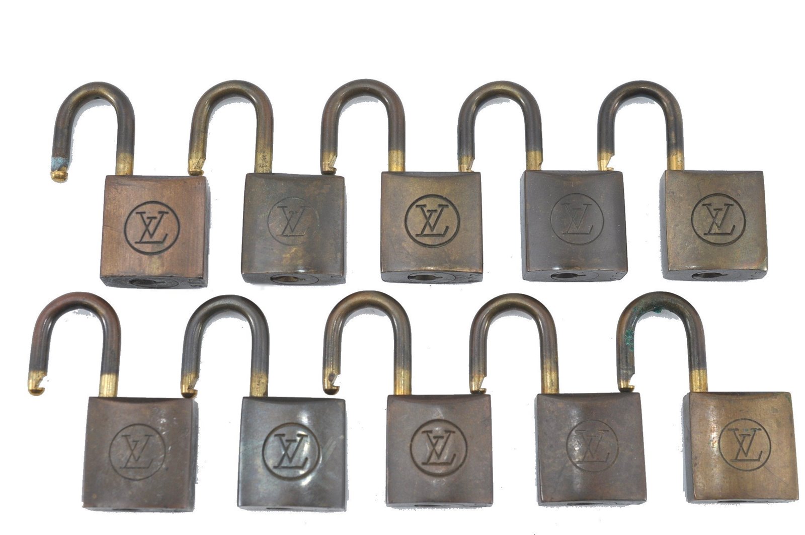 Authentic Louis Vuitton Padlock 10Set Old Model LV H6158