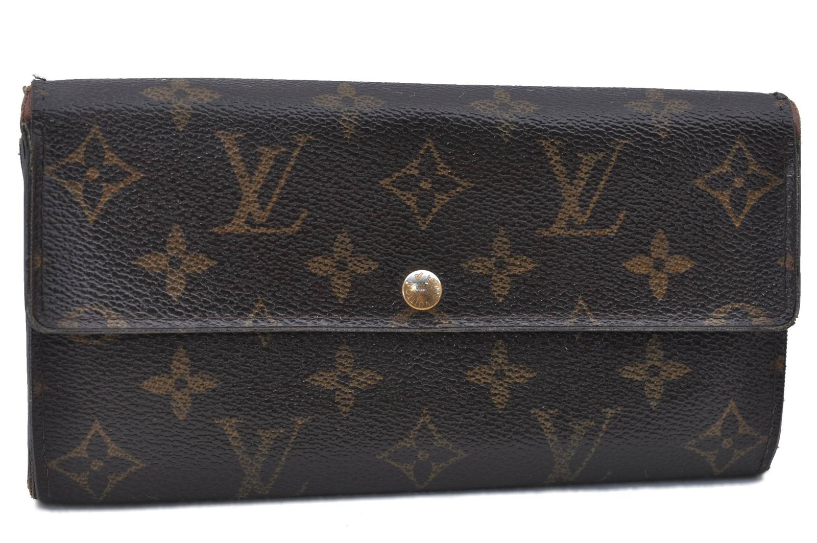 Authentic Louis Vuitton Monogram Portefeuille Sarah Purse Wallet M61734 LV H6682