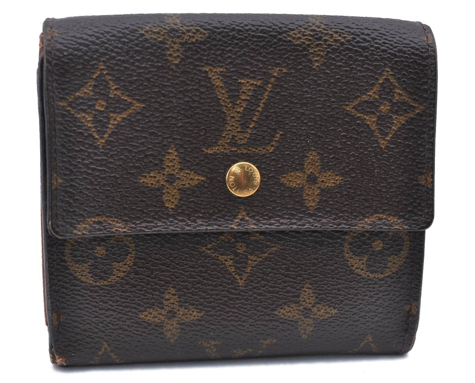 Auth Louis Vuitton Monogram Porte Monnaie Billet Carte Credit M61652 LV H6683