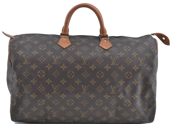 Authentic Louis Vuitton Monogram Speedy 40 Hand Bag M41522 LV H6763