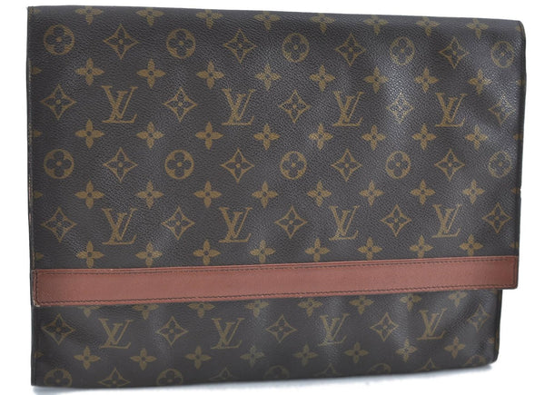 Authentic Louis Vuitton Monogram Porte Envelope Clutch Bag M51801 LV H6828