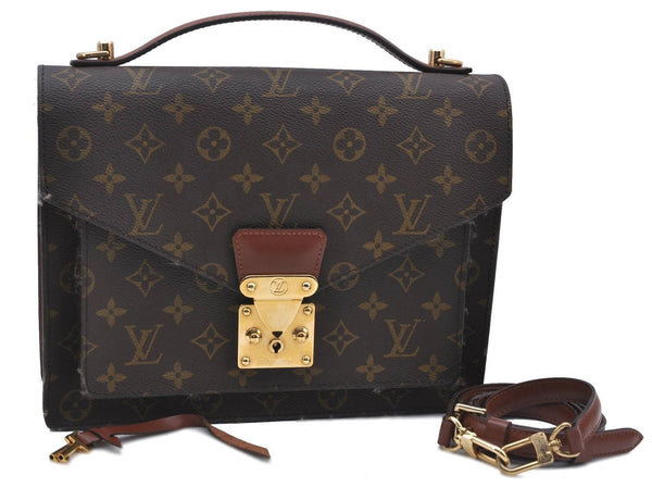 Authentic Louis Vuitton Monogram Monceau 2Way Shoulder Hand Bag M51185 LV H6844